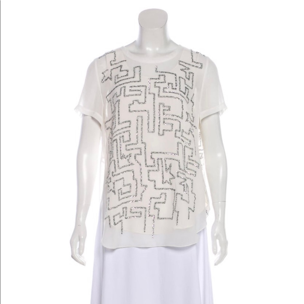 3.1 Phillip Lam Printed Scoop Neck T-shirt